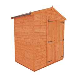 4 x 6 Windowless Tongue and Groove Shed with Double Doors (12mm Tongue and Groove Floor and Apex Roof)