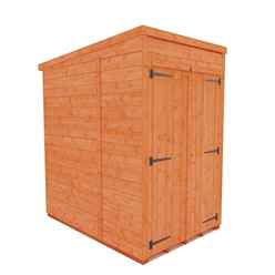 4 x 6 Windowless Tongue and Groove PENT Shed with Double Door(12mm T&G Floor and Roof)
