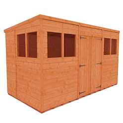 12 x 6 Tongue and Groove PENT Shed + Double Doors (12mm T&G Floor and Roof)