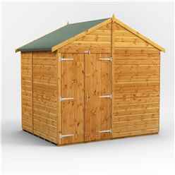 6 x 8  Premium Tongue and Groove Apex Shed - Double Doors - Windowless - 12mm Tongue and Groove Floor and Roof