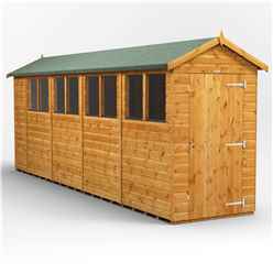 18 x 4 Premium Tongue and Groove Apex Shed - Single Door - 8 Windows - 12mm Tongue and Groove Floor and Roof