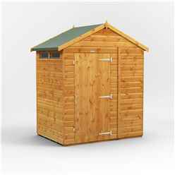 4 x 6 Security Tongue and Groove Apex Shed - Single Door - 2 Windows - 12mm Tongue and Groove Floor and Roof