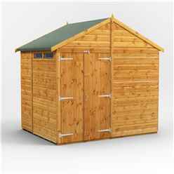 6 x 8  Security Tongue and Groove Apex Shed - Double Doors - 2 Windows - 12mm Tongue and Groove Floor and Roof