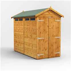 8 x 4 Security Tongue and Groove Apex Shed - Double Doors - 4 Windows - 12mm Tongue and Groove Floor and Roof