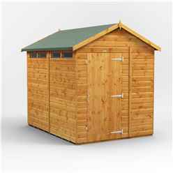 8 x 6 Security Tongue and Groove Apex Shed - Single Door - 4 Windows - 12mm Tongue and Groove Floor and Roof