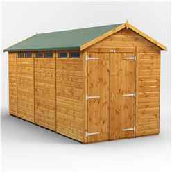 14 x 6 Security Tongue and Groove Apex Shed - Double Doors - 6 Windows - 12mm Tongue and Groove Floor and Roof