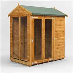 6 X 4 Premium Tongue And Groove Apex Summerhouse - Double Doors - 12mm Tongue And Groove Floor And Roof