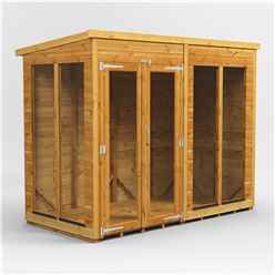 8 x 4 Premium Tongue And Groove Pent Summerhouse - Double Door - 12mm Tongue And Groove Floor And Roof