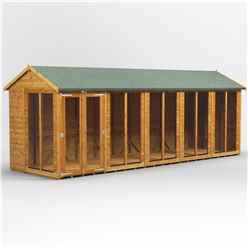 20 x 6 Premium Tongue And Groove Apex Summerhouse - Double Doors - 12mm Tongue And Groove Floor And Roof