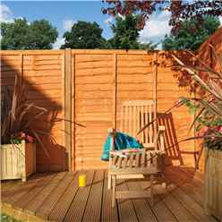 6 x 6 Traditional Lap Fence Panel Dip Treated - Minimum Order of 3 Panels