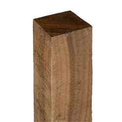 8ft Timber Fence Post 3" (75x75mm) Brown - Order With Minimum 3 Panels