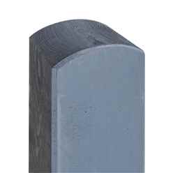 Pack of 3 - 3" Timber Fence Post 4" (90x90mm) Pre-painted Grey with Rounded Top 