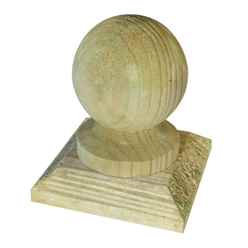 Pack of 3 - Ball Pressure Treated Post Cap – Green 
