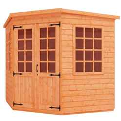 7ft x 7ft Corner Summerhouse (12mm Tongue and Groove Floor and PENT Roof)