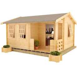 16ft x 10ft Amber 44mm Log Cabin (19mm Tongue and Groove Floor and Roof) (4750x2950)