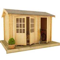 12ft x 8ft Storage 44mm Log Cabin (19mm Tongue and Groove Floor and Roof) (3550x2350)