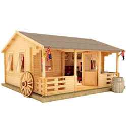 18ft x 14ft Leo 44mm Log Cabin (19mm Tongue and Groove Floor and Roof) (5350x4150)