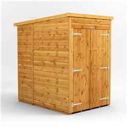 4 X 8  Premium Tongue And Groove Pent Shed - Double Doors - Windowless - 12mm Tongue And Groove Floor And Roof