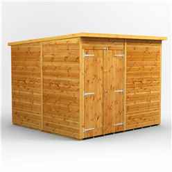 8 X 8 Premium Tongue And Groove Pent Shed - Double Doors - Windowless - 12mm Tongue And Groove Floor And Roof