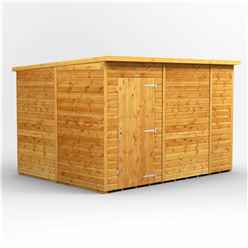 10 X 8 Premium Tongue And Groove Pent Shed - Single Door - Windowless - 12mm Tongue And Groove Floor And Roof