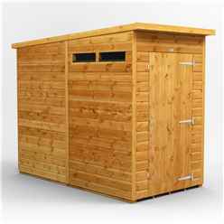 4 x 8 Security Tongue and Groove Pent Shed - Single Door - 2 Windows - 12mm Tongue and Groove Floor and Roof