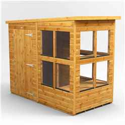 4 x 8 Premium Tongue And Groove Pent Potting Shed - Single Door - 12 Windows - 12mm Tongue And Groove Floor And Roof