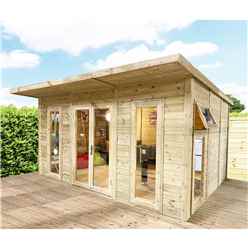  5m x 5m (16ft x 16ft) Insulated 64mm Pressure Treated Garden Office + Free Installation