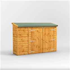 8 x 2 Premium Tongue and Groove Reverse Pent Bike Shed - 12mm Tongue and Groove Floor and Roof