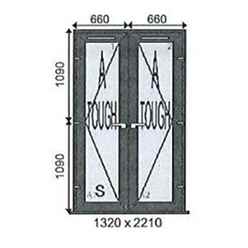 PVC French Doors - 1320mm x 2210mm (Each Door 660mm) - Anthracite Grey Inside and Outside