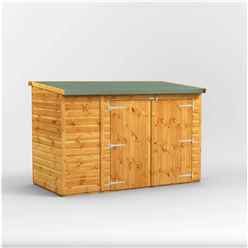 8 x 4 Premium Tongue And Groove Reverse Pent Bike Shed - 12mm Tongue And Groove Floor And Roof