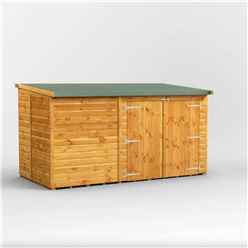 10 x 5 Premium Tongue And Groove Reverse Pent Bike Shed - 12mm Tongue And Groove Floor And Roof