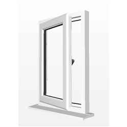 uPVC Single Casement Opening Window - 600mm x 900mm - WHITE - Toughened Safety Glass - Fast Free UK Delivery*