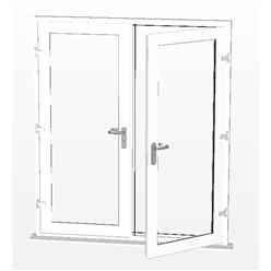 uPVC French Double Doors - Opening Out - 1800mm x 2100mm - WHITE Chamfered - Toughened Safety Glass  - Fast Free UK Delivery*