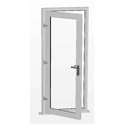 uPVC Single Door - Full Pane - WHITE Chamfered Resi Door Open In - 900mm x 2100mm - WHITE - Toughened Safety Glass - Fast Free UK Delivery*