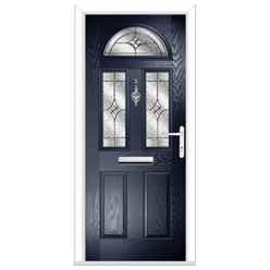Premium 1000mm x 2100mm Composite Door - Door Leaf Blue External - White Internally - Fast Free UK Delivery*