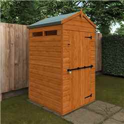 4 x 4 Tongue and Groove Security Garden APEX Shed (12mm T&G Floor and Roof)