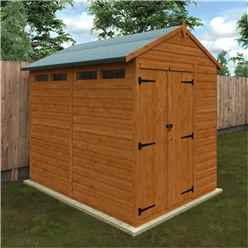 8 x 6 Tongue and Groove Double Doors Security Garden APEX Shed (12mm T&G Floor and Roof)