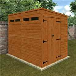 8 x 6 Tongue and Groove Double Doors Security Garden PENT Shed (12mm T&G Floor and Roof)