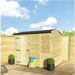 B&Q 3 X 4 Reverse  Windowless Pressure Treated Tongue And Groove Single Door Apex Shed (high Eaves 72)