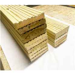 PACK OF 15 - Deluxe Deck Boards - 4.8m Length - Pressure Treated Timber Decking Timber - 32mm x 150mm Timber Decking Boards (Stronger and Tougher)