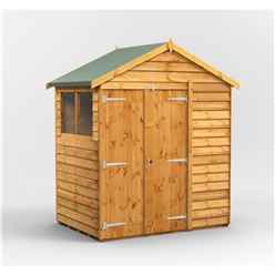 4 x 6 Overlap Apex Shed - Double Doors - 2 Windows - 12mm Tongue and Groove Floor and Roof
