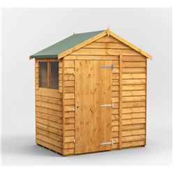 4 x 6 Overlap Apex Shed - Single Door - 2 Windows - 12mm Tongue and Groove Floor and Roof