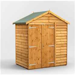 4 x 6 Overlap Apex Shed - Double Doors - 12mm Tongue and Groove Floor and Roof