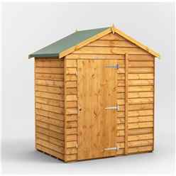 4 x 6 Overlap Apex Shed - Single Door - 12mm Tongue and Groove Floor and Roof
