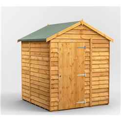 6 x 6 Overlap Apex Shed - Single Door - 12mm Tongue and Groove Floor and Roof