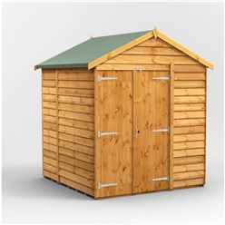 6 x 6 Overlap Apex Shed - Double Doors - 12mm Tongue and Groove Floor and Roof
