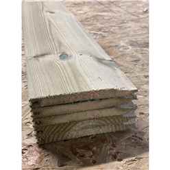 PACK OF 5 - Deluxe 12mm Pressure Treated Timber Tongue Groove Boards - 4.8m Length (121mm x 12mm)