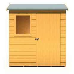 6 x 4 (1.82m x 1.21m) - Reverse Apex Wooden Garden Shed - Door On Right Hand Side 