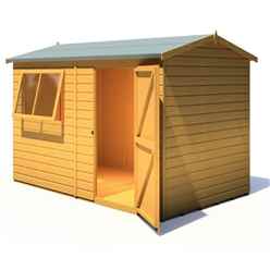 10 x 6 (3.04m x 1.82m) - Reverse Apex Wooden Garden Shed - Door On Right Hand Side 