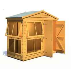 8 x 4 (2.43m x 1.21m) - Apex Sun Hut - Potting Shed 